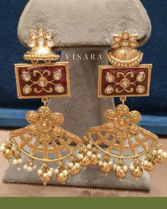 Antique Finish Teardrop Earrings