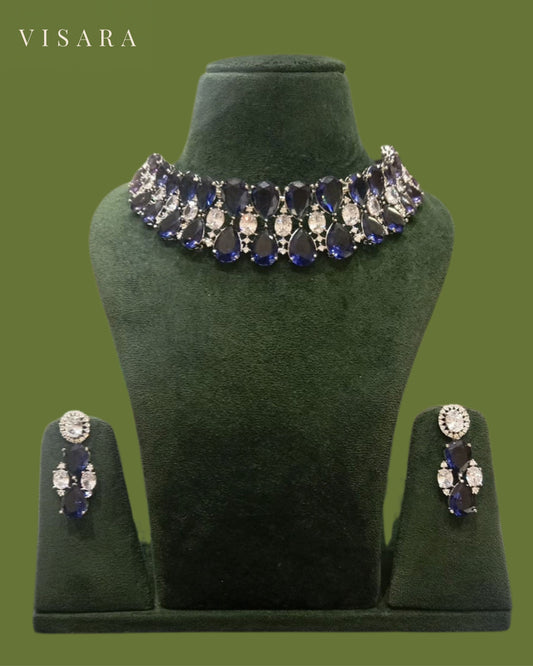 Blue Stone necklace set